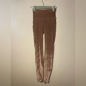 Lululemon Wunder Lounge High-Rise Tight 28" *Velvet size 0 Rose Pink